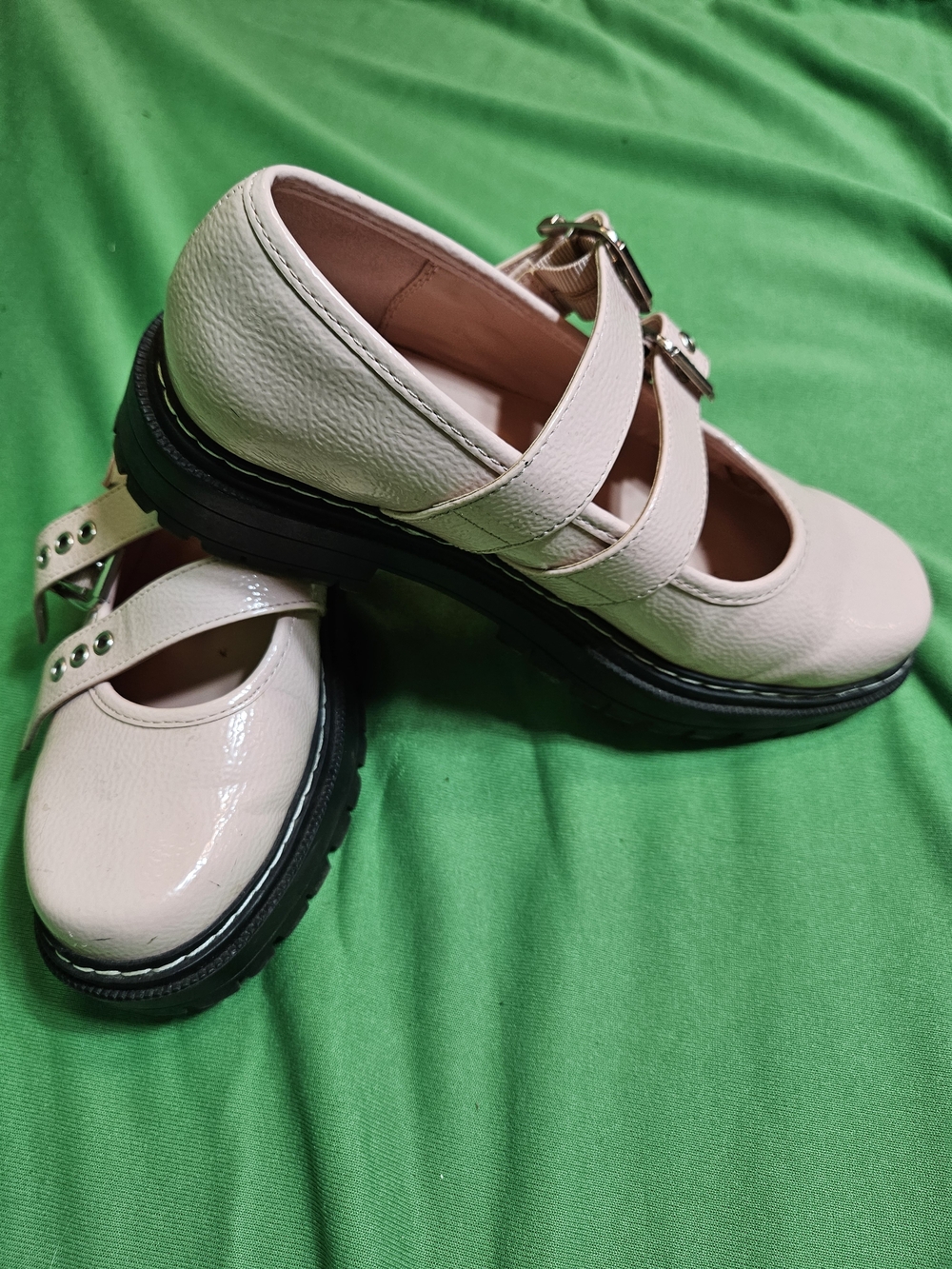 Women’s Cream Mary Jane Chunky Sole Shoes